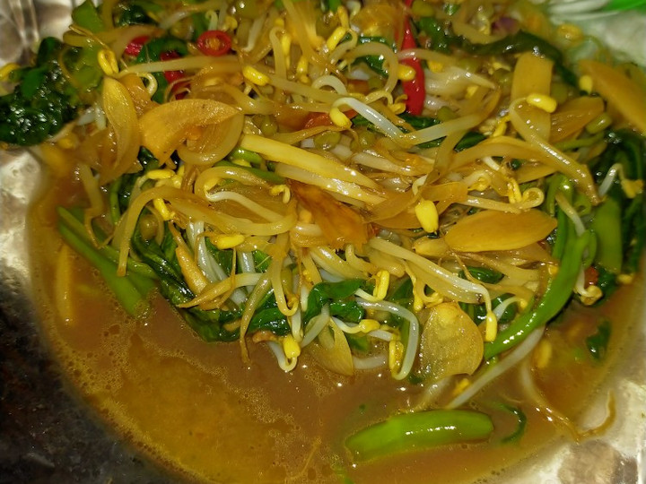 Resep Tumis kangkung kecambah pedas, Bikin Ngiler