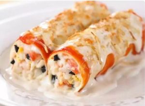 Una foto de Canelones marisco y pescado
