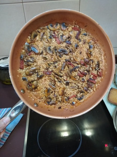 Una foto de Arroz exprés para dos. Arroz vertical