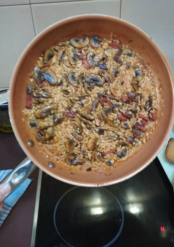 Una foto de Arroz exprés para dos. Arroz vertical