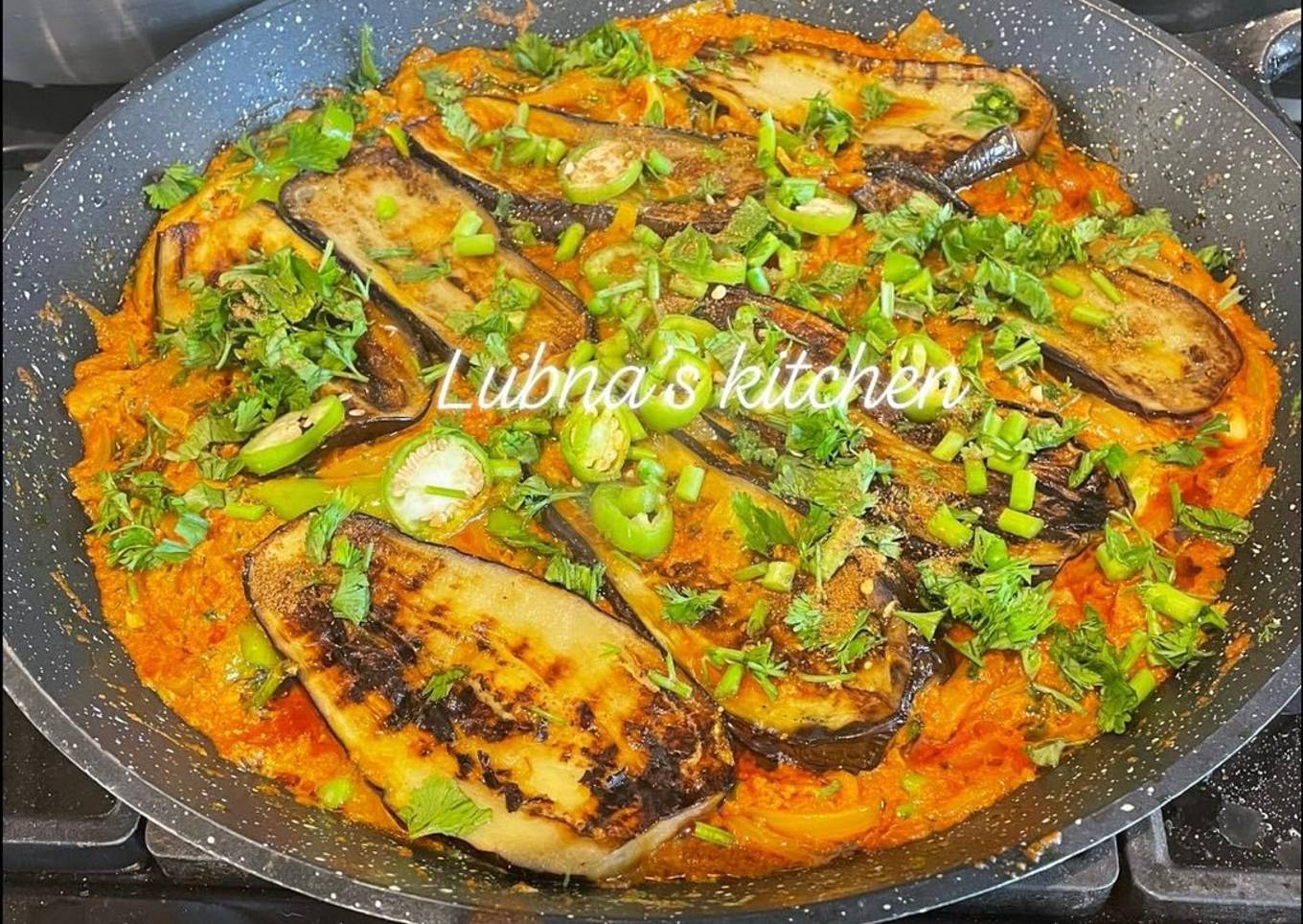 Masala Aubergine Curry: (Masala Eggplant Curry)