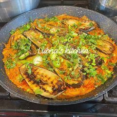 A picture of Masala Aubergine Curry: (Masala Eggplant Curry).
