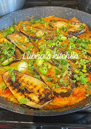 A picture of Masala Aubergine Curry: (Masala Eggplant Curry).