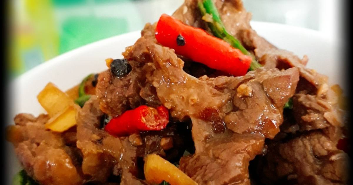 Resep Sapi Lada Hitam Saori oleh Ina Harahap - Cookpad