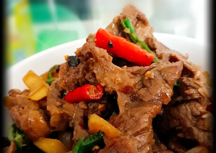 Resep Sapi Lada Hitam Saori yang Enak