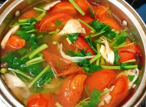 Hình của món Canh cần tây cà chua.