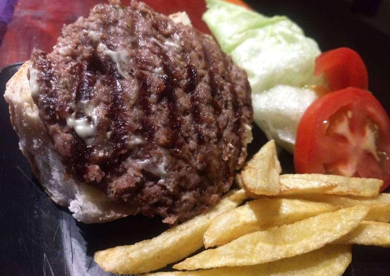 Hamburguesas caseras a la mostaza