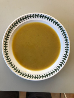 A picture of Curried Parsnip Soup from the cupboard.