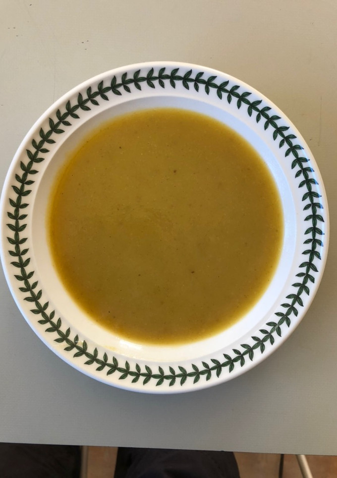 A picture of Curried Parsnip Soup from the cupboard.