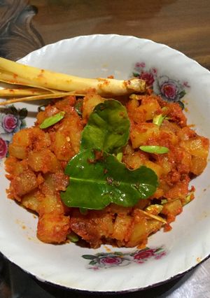 Foto resep Sambal kentang pete / kentang pete balado