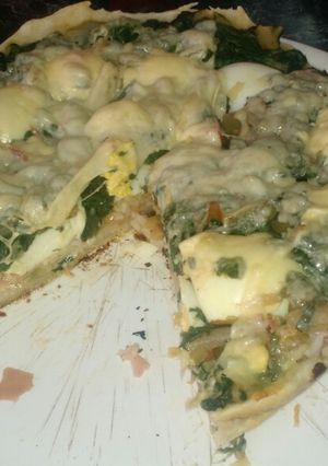Una foto de Pastel de acelga y arroz