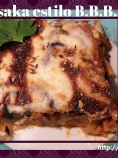 Una foto de Moussaka o musaka deliciosa!