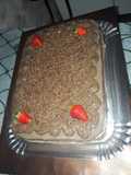 Bolo chocolate com morango