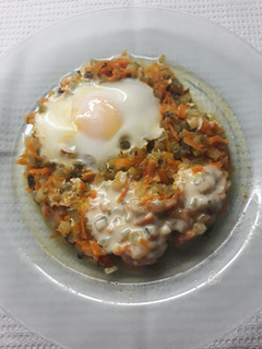 Una foto de Revuelto de vegetales con huevo