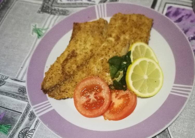 Pesce Persico impanato al forno