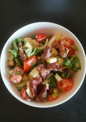 Une photo de Salade aux gésier de volaille