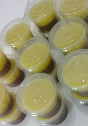 Foto resep Puding roti coklat lapis puding jagung