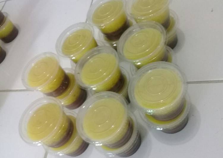 Puding roti coklat lapis puding jagung