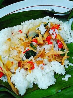 Foto resep Nasi bakar ayam suwir