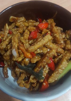 Foto resep Orek Tempe Asam Manis Pedas