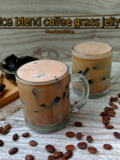 Foto resep Ice blend coffee grass jelly