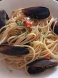 Spaghetti con mejillones al vino