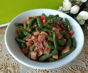 Resep mudah Oseng Kacang Panjang Tempe Semangit Mantul Banget