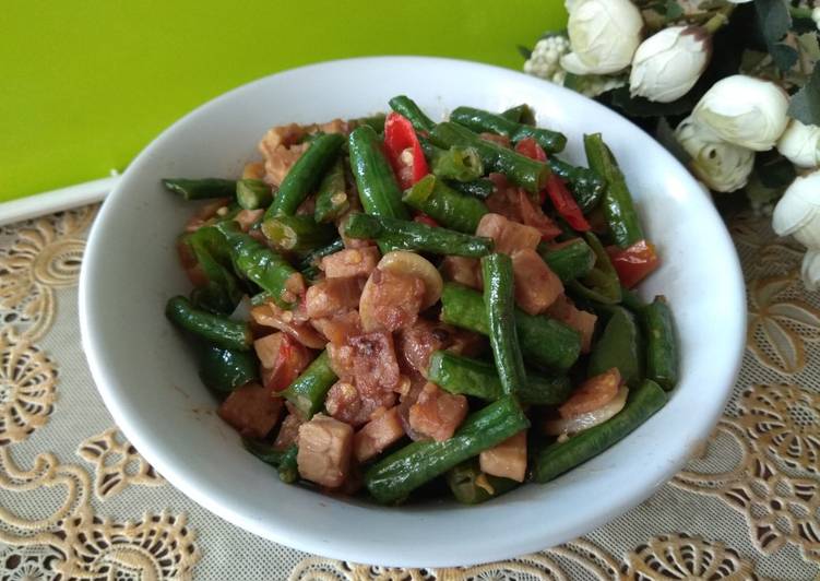 Oseng Kacang Panjang Tempe Semangit