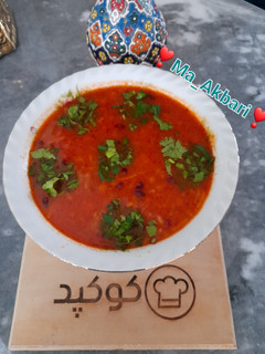 عکسی از دستور سوپ عدس و جو پرک