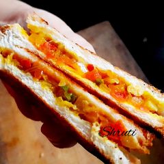 Quick recipe |Onion tomato sandwich A picture of Quick recipe |Onion tomato sandwich.