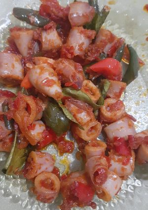 Foto resep Cumi asin balado