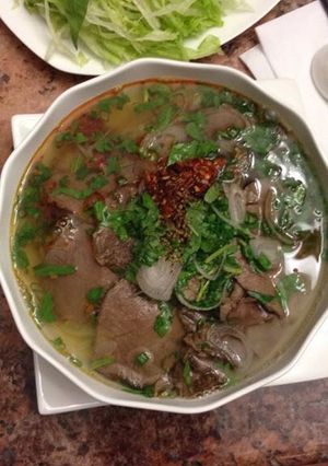 A picture of My Homemade Bún bò Huế.