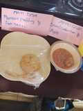 Plantain pudding with fish sauce