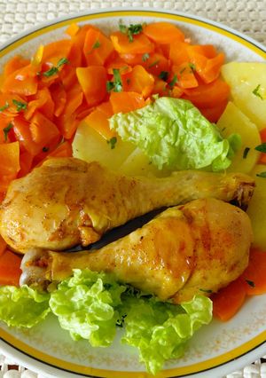 Csirkecomb krumplival és répával recept fotója
