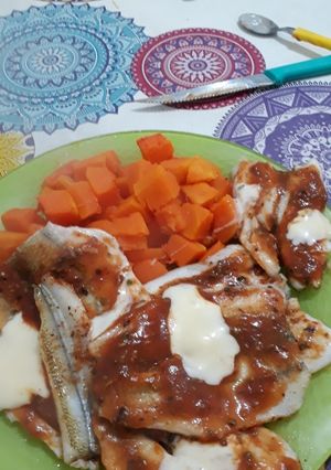 Una foto de Pescado a la pizza