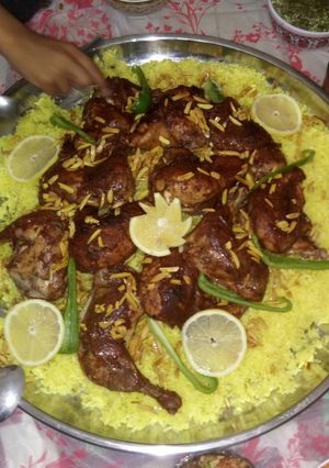 صورة لوصفة دجاج محمر مع الارز مفلفل 😀🍗🍗