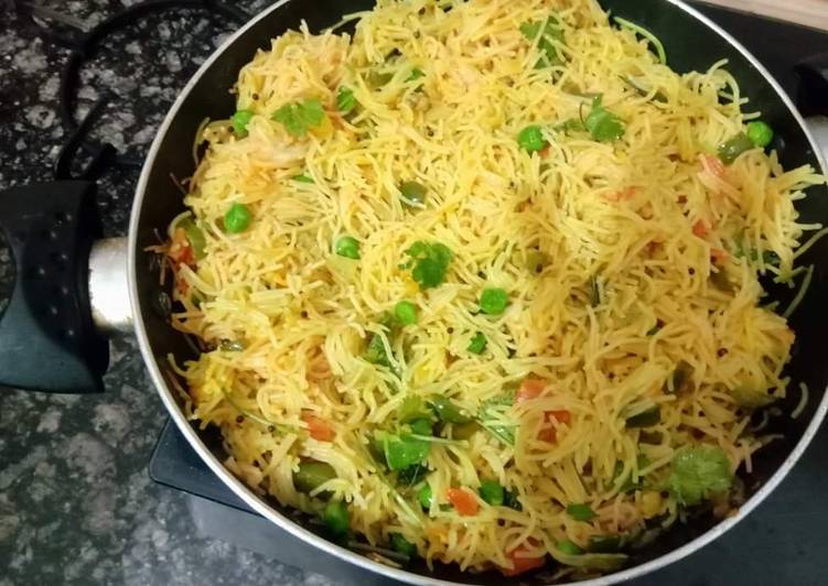 Recipe of Homemade Veggie Vermicelli Pulao