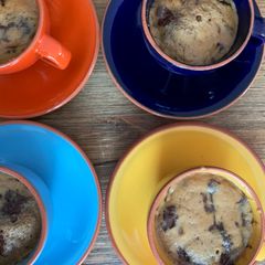 A picture of Microwave cookie dough - mug cake.