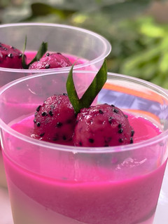 Foto resep Puding susu buah naga