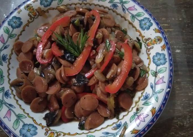 Cara Memasak Sosis lada hitam Ekonomis