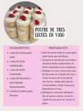 Postre de tres leches en vaso