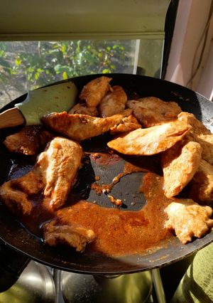 Una foto de Pollo con soya