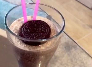 Una foto de Batido de oreo helado!