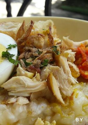 Foto resep Bubur ayam kuah soto