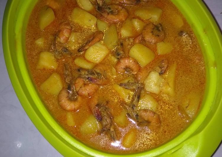 Resep Gulai udang kentang yang Lezat