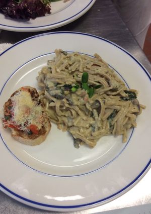 A picture of Creamy Avocado and Spinach Pasta.