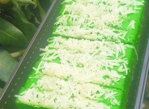 Foto resep Brownies kukus lapis pandan (2 telur takaran sendok)