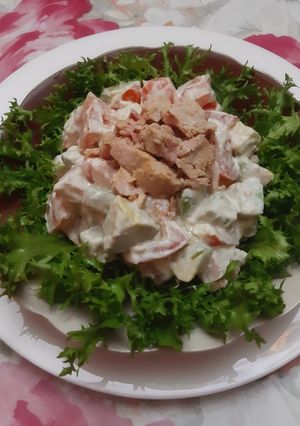 Une photo de Salade composée au thon🍴