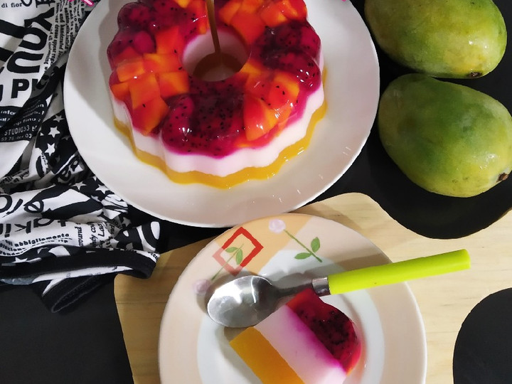 Cara Buat Pudding Lapis Buah Ekonomis