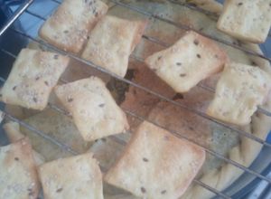Una foto de Galletas de sésamo y lino